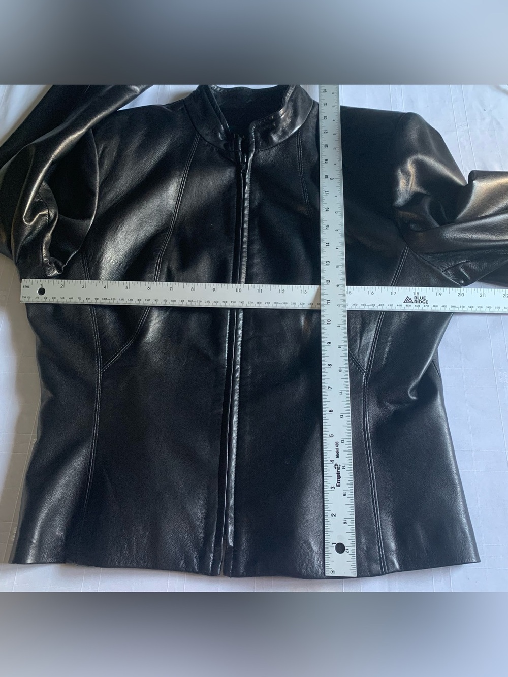 Danier Leather Jacket Black Blazer Tailored Taper 90's-2000s Timeless Classic L - Picture 14 of 16